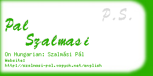 pal szalmasi business card